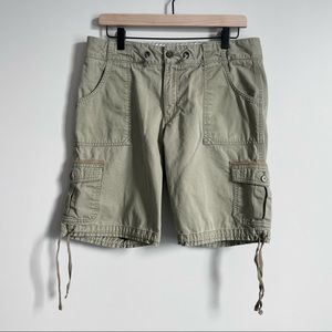 Carhartt Pistachio Green Women's Cargo Shorts with Adjustable Legs